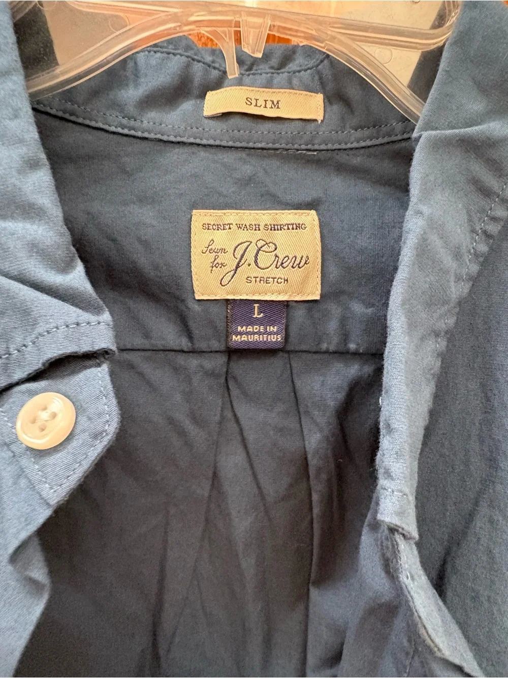 J. Crew Navy Slim Button-Up Shirt